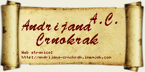 Andrijana Crnokrak vizit kartica